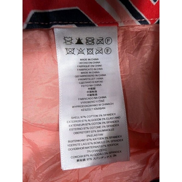 Michael Kors Geometric Print Skirt Pink Navy Blue‎ Size 10 - Picture 7 of 9